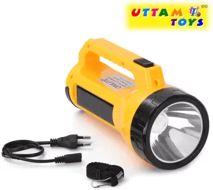 Uttam Toys Onlite Emergency Light Solar + Electric Rechargeable Torch Light Torch - Yellow