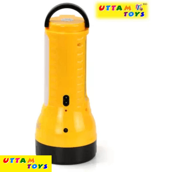 Uttam Toys Onlite Emergency Light Solar + Electric Rechargeable Torch Light Torch - Yellow