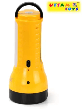 Uttam Toys Onlite Emergency Light Solar + Electric Rechargeable Torch Light Torch - Yellow