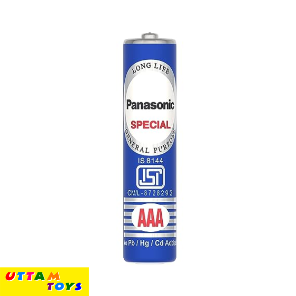 Panasonic Special Zinc Carbon AAA 1.5V India's First 100% eco Friendly Battery PVC Clad Economy Batteries, Guaranteed Leakproof Up to 0.5 C.V,General Purpose Long Life,Pack of 20.
