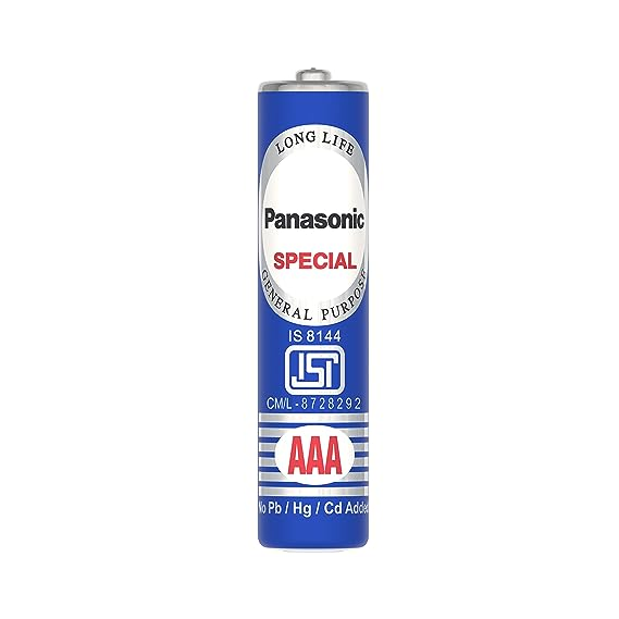 Panasonic Special Zinc Carbon AAA 1.5V India's First 100% eco Friendly Battery PVC Clad Economy Batteries, Guaranteed Leakproof Up to 0.5 C.V,General Purpose Long Life,Pack of 20.