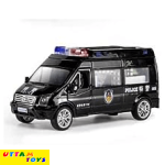 Uttam Toys Exclusive Alloy Metal Pull Back Die-cast Car Police Ambulance