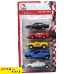 Shinsei Pull Back Racing Toy Cars Mini Gift Set, Plastic Scaled Models Play Set (Multicolor) 5 - Pcs
