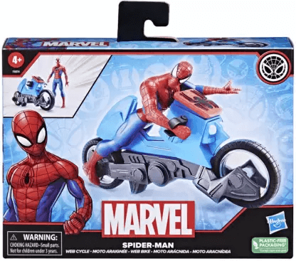 Hasbro Marvel Spider-Man Web Cycle Toy 6-Inch-Scale Collectible Toys for Kids