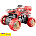 Xuanna Stunt Spray Car with 3D Flashing Light & Sound Toy for Kids Friction Power Toy Car for Kids - 360 Degree Stunt Car