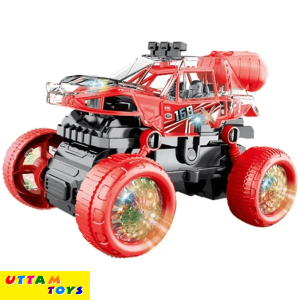 Xuanna Stunt Spray Car with 3D Flashing Light & Sound Toy for Kids Friction Power Toy Car for Kids - 360 Degree Stunt Car