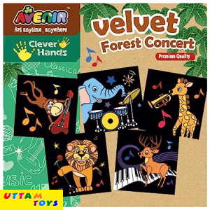Uttam Toys Avenir Forest Concert Velvet Creative Set (Multi-Colour)