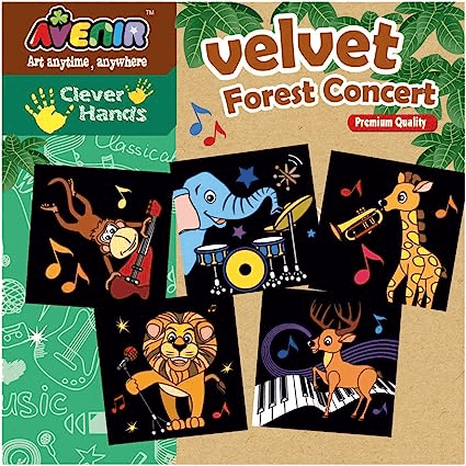 Uttam Toys Avenir Forest Concert Velvet Creative Set (Multi-Colour)