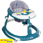 Mee Mee Premium Baby Walker with Rocker & Rocking Walker 3 Level Height Adjustment - Dark Blue