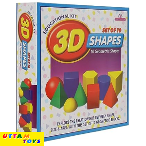 Olympia Games and Toys 3D Geometric Shapes Blocks Games kit for Kids Both Boys and Girls -Multicolor