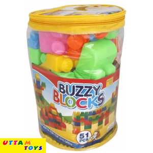 Surajtoys Buzzy Blocks 51- Pcs (Multicolor)