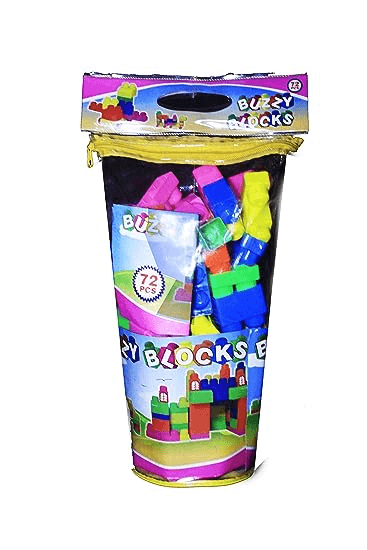 Uttam Toys Buzzy Blocks 72 Piece Building Blocks/ Foundation Toys