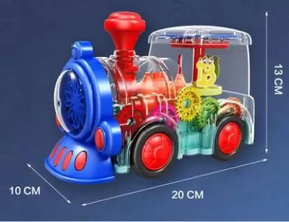 Uttam Toys Gear Train Universal Walking Train Colorful Lights Musical Toys - Multicolors