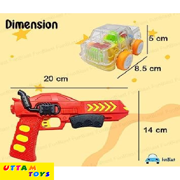 Transparent Gear Car Launcher Gun