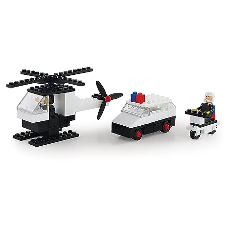 Peacock Highway Patrol, 260- Pieces, Premium Interlocking Blocks, Multi color
