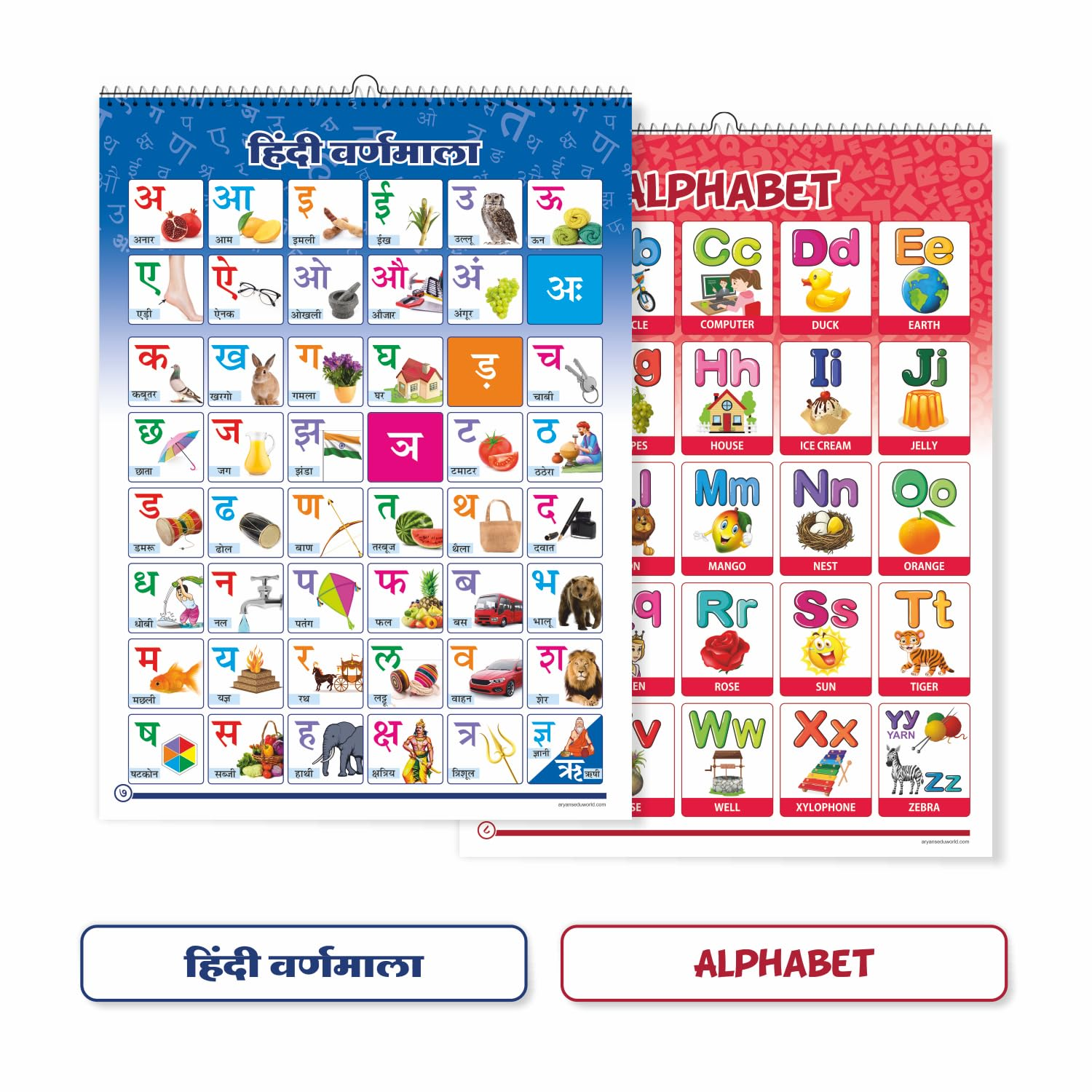 Aryans Educational Chart Look And Learn Hindi & English