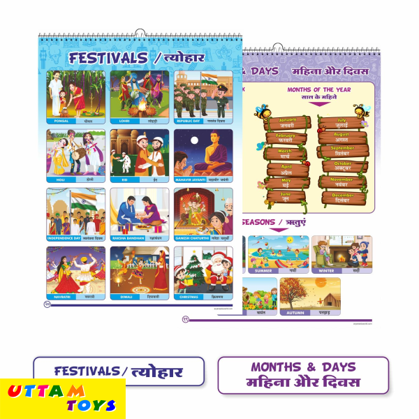 Aryans Educational Chart Look And Learn Hindi & English