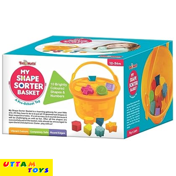 Toymate My Shape Sorter Basket- A Pre School Toy with 10 Shapes & Colours