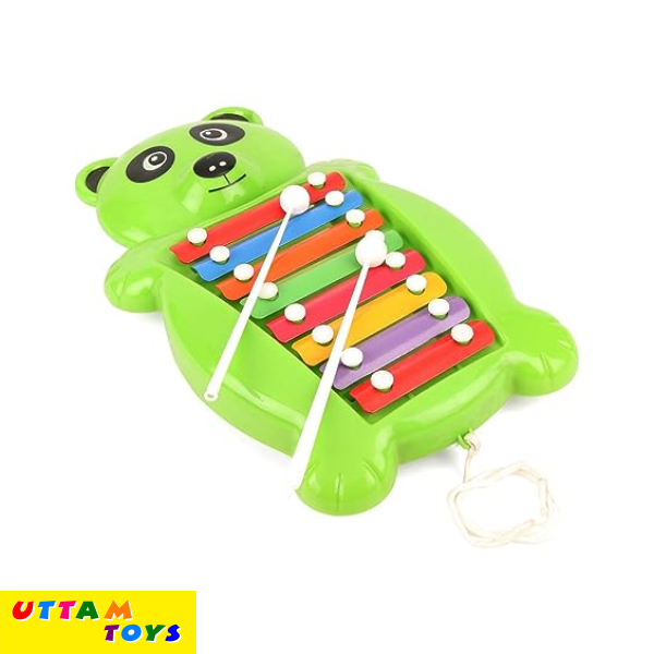 Prime Panda Xylophone 2 in 1 Musical Toy & Pull Along Toy with 8 Notes Non Toxic no Batteries Yellow - Multicolors