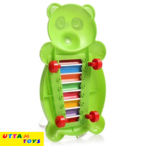 Prime Panda Xylophone 2 in 1 Musical Toy & Pull Along Toy with 8 Notes Non Toxic no Batteries Yellow - Multicolors