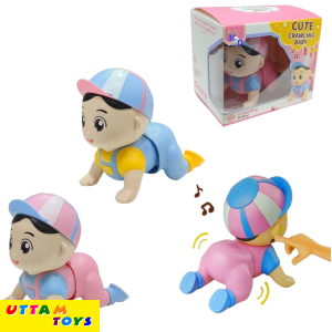 Beauty Hub Musical Toys for Babies Crawling Baby Toy with Soft Music Sound Toy for Kids Boys Girls (Pack of 1) Pink