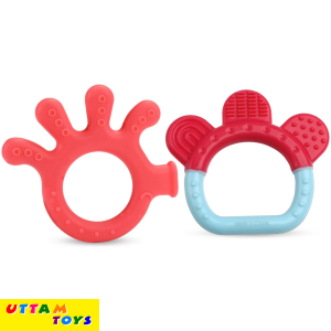 LuvLap Baby Silicone Teether for teething gums, Finger & Ring