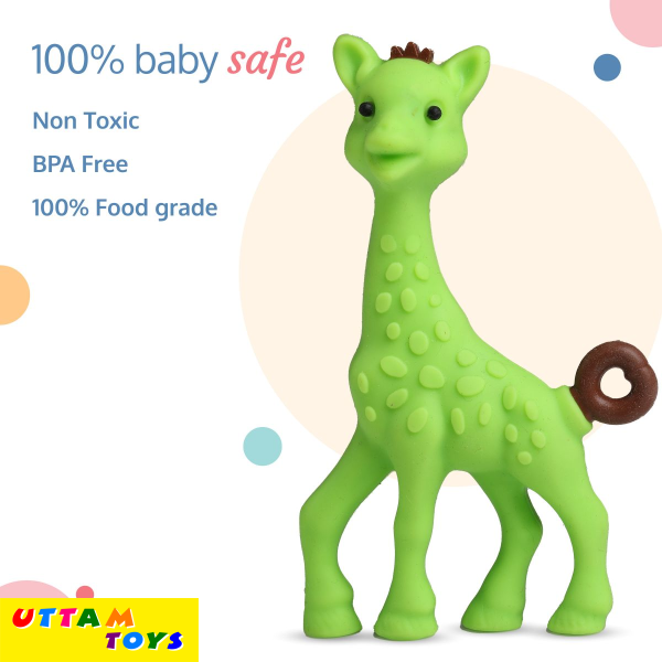 LuvLap Tiny Giffy Silicone Teether (Green)