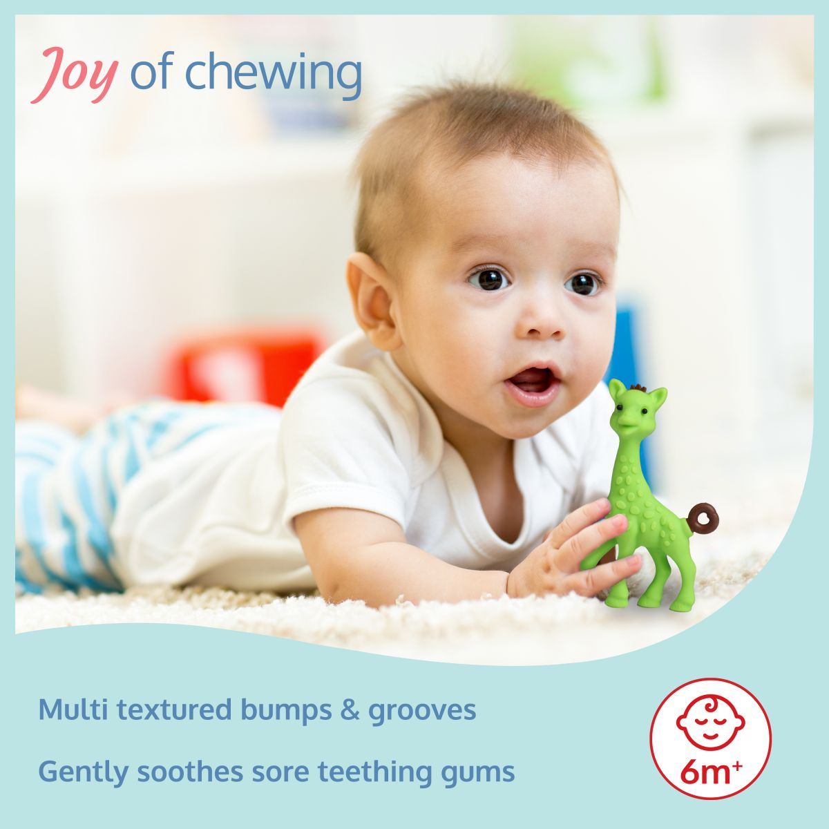LuvLap Tiny Giffy Silicone Teether (Green)