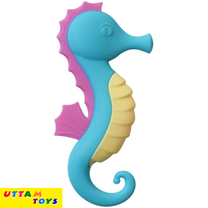 LuvLap Multicolor Silicone Sea Horse Baby Teether