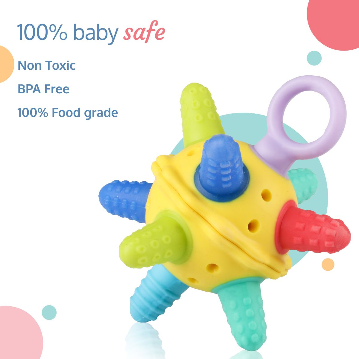 LuvLap Yum Ball Teether (Multicolor)