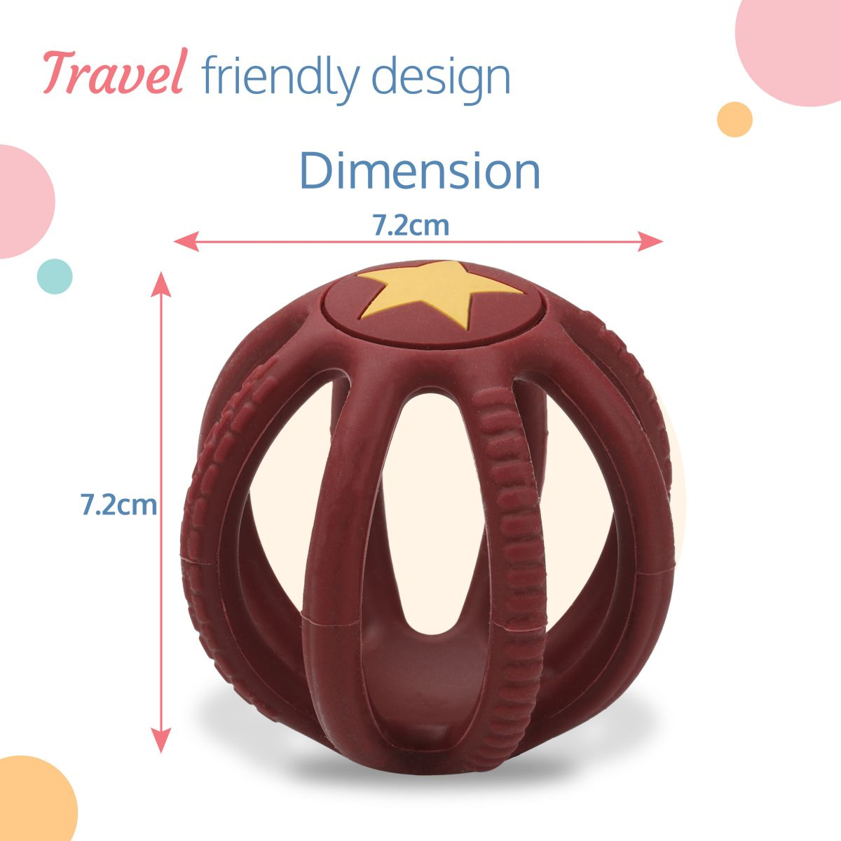 LuvLap Baby Teether (Maroon)