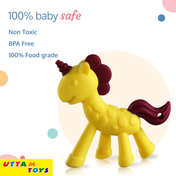 LuvLap Silicone Teether (Yellow)