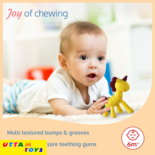 LuvLap Silicone Teether (Yellow)