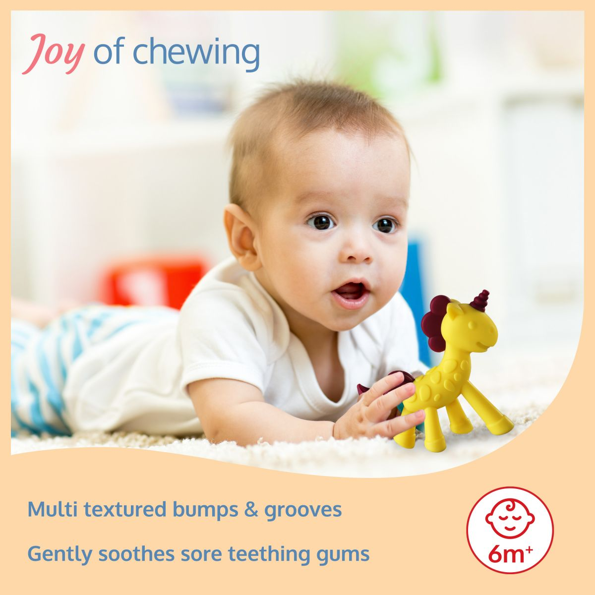 LuvLap Silicone Teether (Yellow)