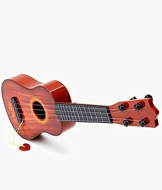 Guitar Toy 4-String Acoustic Music Learning Toys | Musical Instrument Educational Toy Guitar for Beginner | Sound Toys Best Gift for Kids | Age 3-12 (Product Colour May Vary)