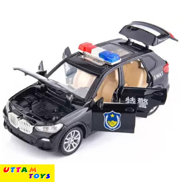 1:32 Die-Cast Metal X7 Police With Openable Doors,Pull Back Action Head-Lights (Multicolor)