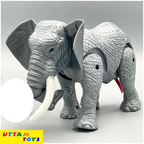 Walking Elephant with Sounds | Musical and Walking Elephant | Battery Operated Water Spouting Elephant Toy | Realistic Design Toy