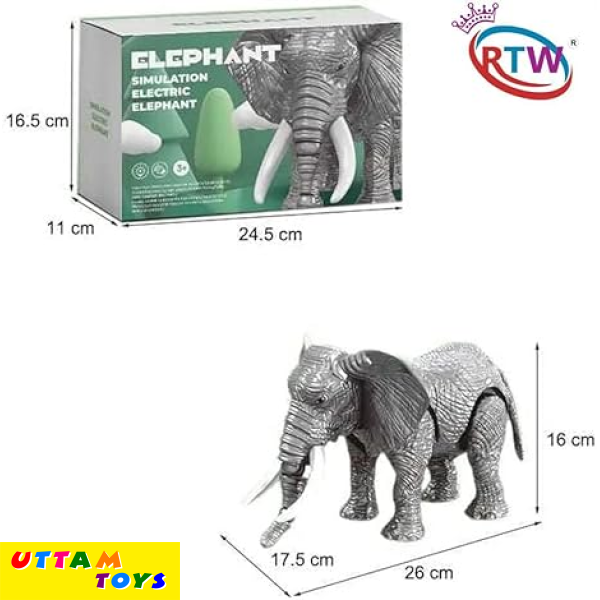 Walking Elephant with Sounds | Musical and Walking Elephant | Battery Operated Water Spouting Elephant Toy | Realistic Design Toy