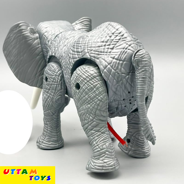 Walking Elephant with Sounds | Musical and Walking Elephant | Battery Operated Water Spouting Elephant Toy | Realistic Design Toy