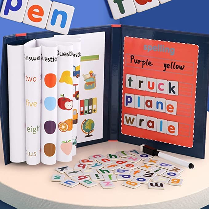 Magnetic Word Spelling Game Learning Letters for Toddlers,Educational ABC Learning Game Alphabet Toys Magnetic Letter for Kids for Fridge Magnets for Babies