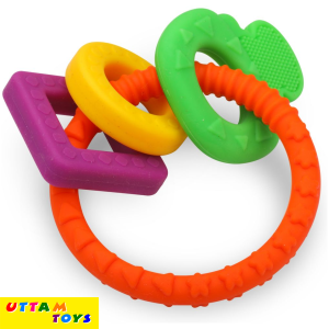 LuvLap Baby Ring Shaped Teether (Multicolor)