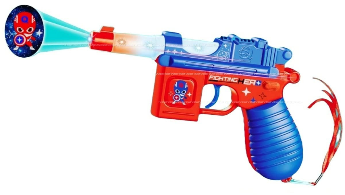 FunBlast Kids Toy Pistol Gun with Image Projecting for Small Kids - Light and Sound Toy Gun for Small Kids/Toddlers - Multicolor