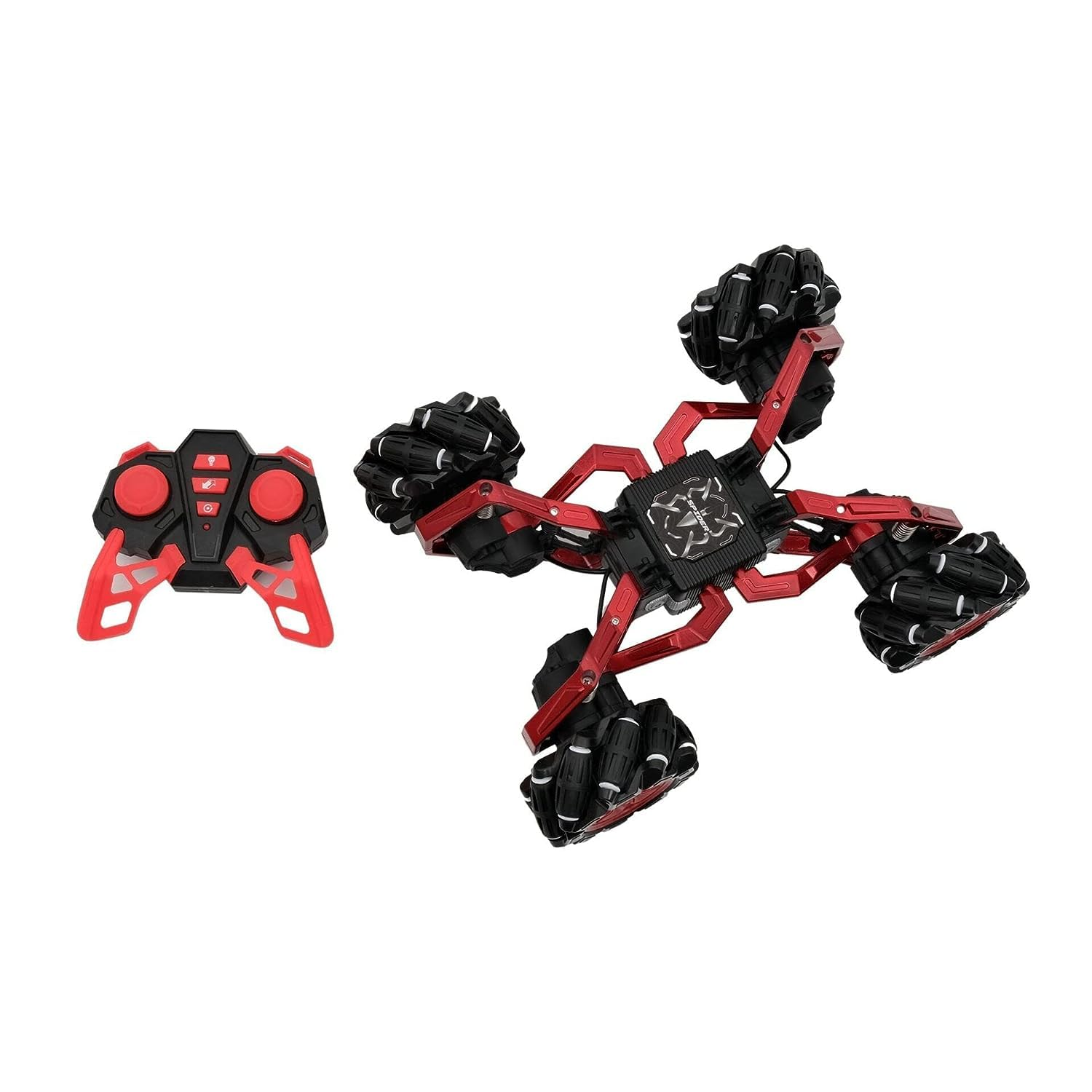 FREK SELAK,RC Stunt Car 2.4G Assemble Remote Control Drift Car Mecanum-Wheels Stunt RC Toys 4WD Spider Horizontal Monster Metal Body Toy Car Remote Control...