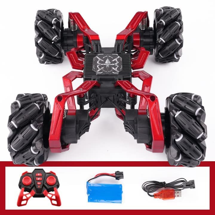 FREK SELAK,RC Stunt Car 2.4G Assemble Remote Control Drift Car Mecanum-Wheels Stunt RC Toys 4WD Spider Horizontal Monster Metal Body Toy Car Remote Control...