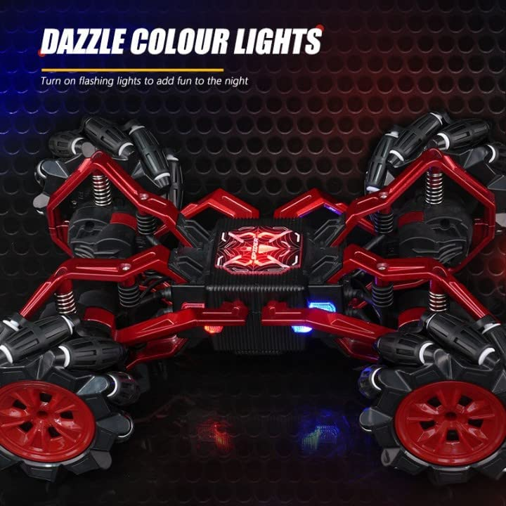 FREK SELAK,RC Stunt Car 2.4G Assemble Remote Control Drift Car Mecanum-Wheels Stunt RC Toys 4WD Spider Horizontal Monster Metal Body Toy Car Remote Control...