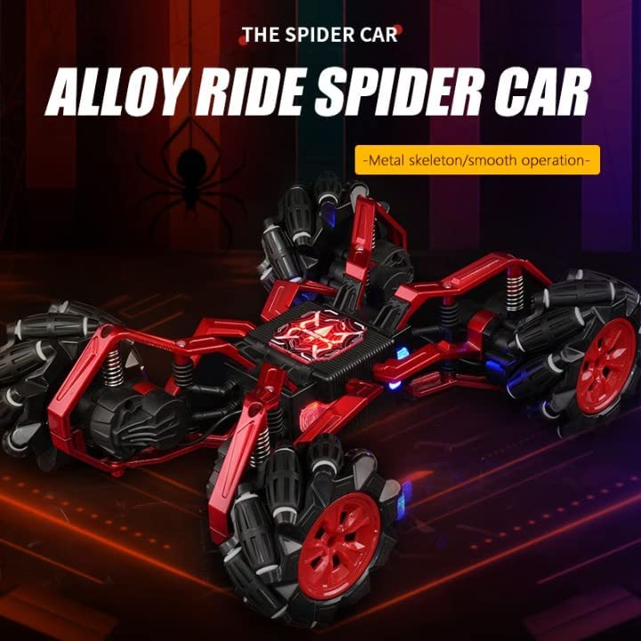 FREK SELAK,RC Stunt Car 2.4G Assemble Remote Control Drift Car Mecanum-Wheels Stunt RC Toys 4WD Spider Horizontal Monster Metal Body Toy Car Remote Control...