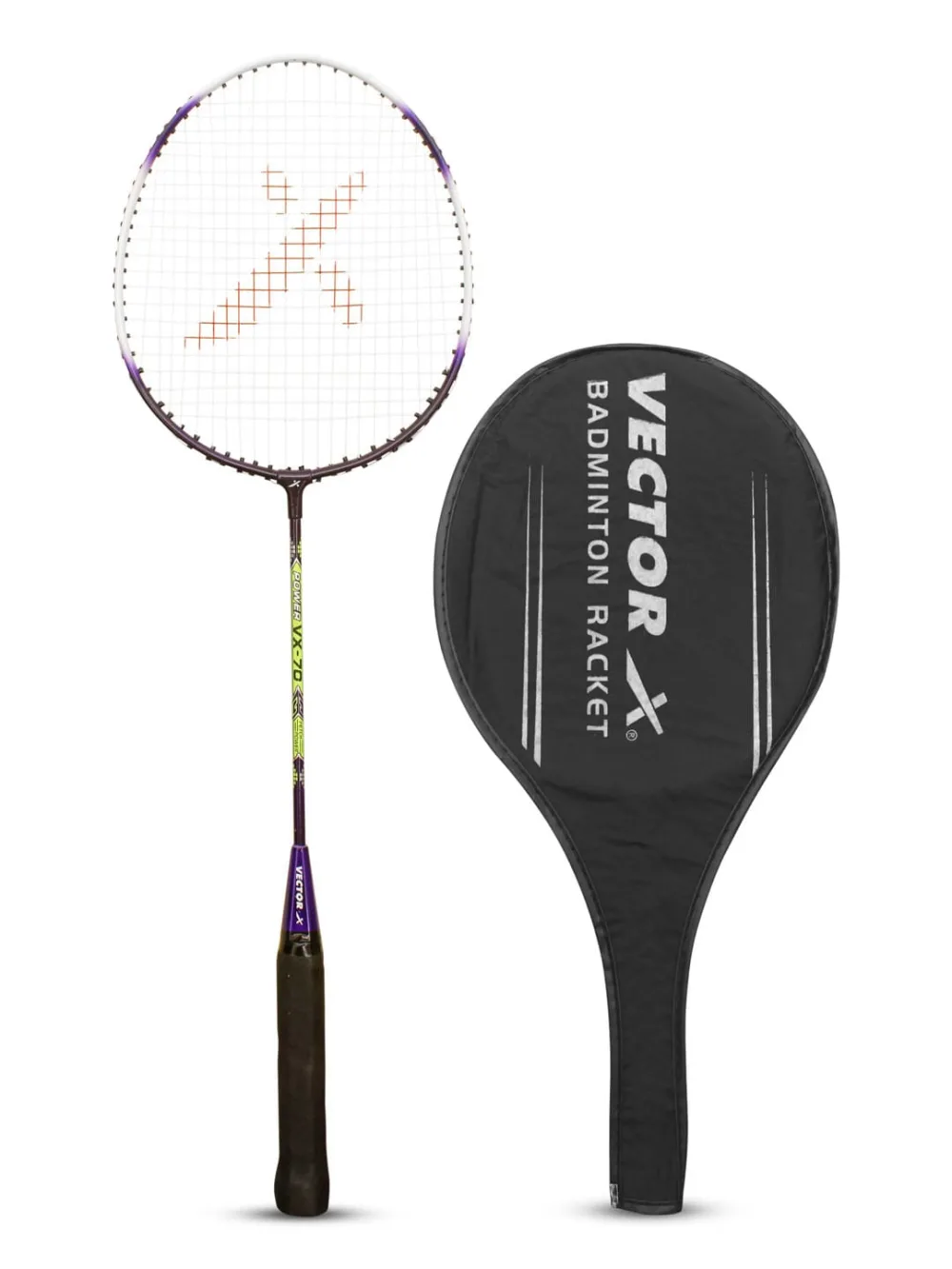 VECTOR X VX-70 Cover Purple Strung Badminton Racquet