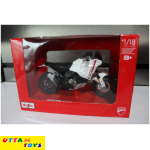 1/18 Scale Maisto Ducati Desert X Motorcycle Model Toy Off Road Bike White