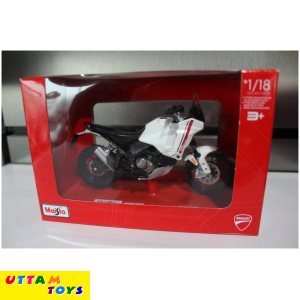 1/18 Scale Maisto Ducati Desert X Motorcycle Model Toy Off Road Bike White