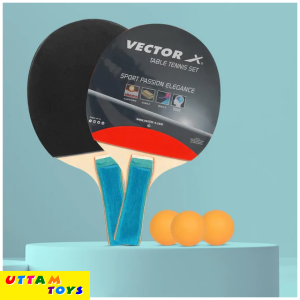 Vector X Combo Set Of Table Tennis (Pack Of 2 Bat And 3 Balls)
